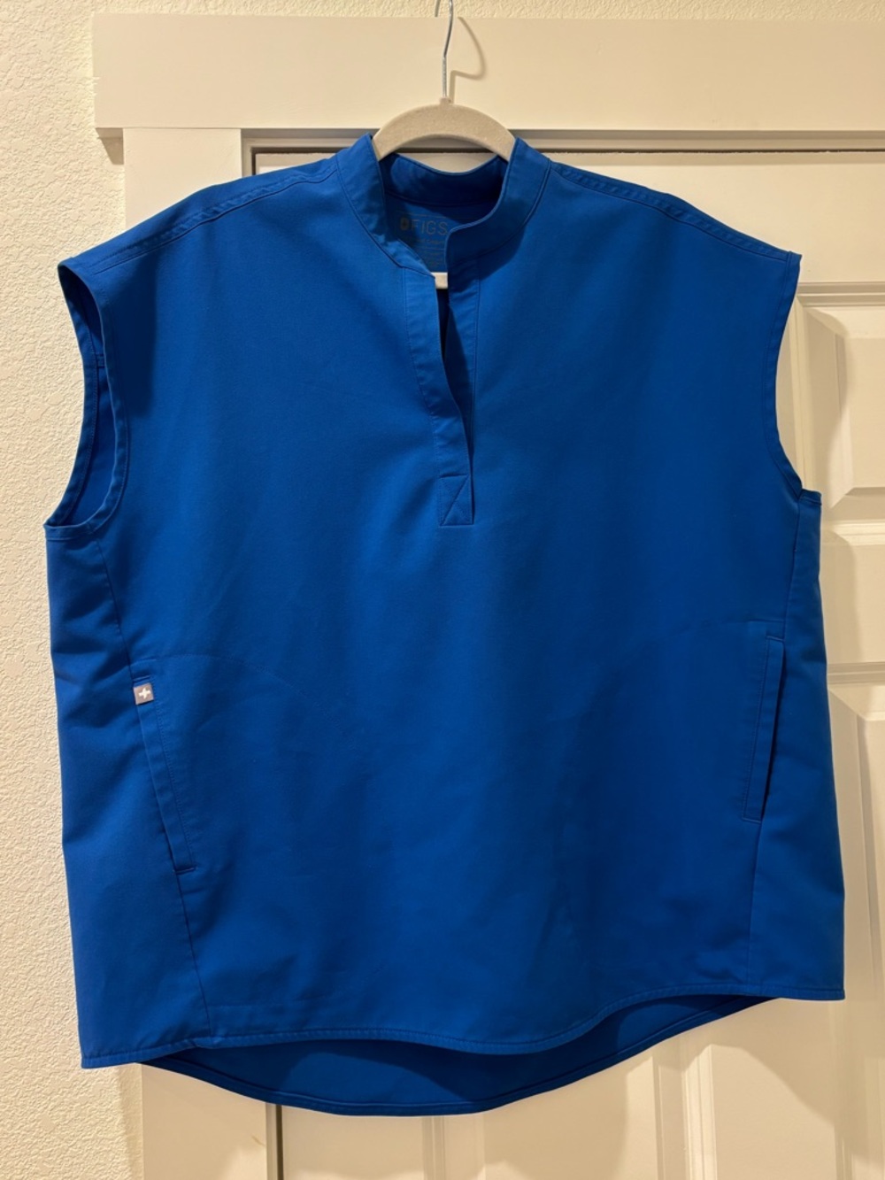 FIGS Women's Royal Blue Sleeveless Scrub Top